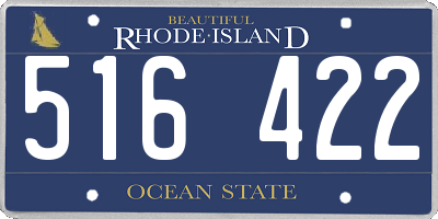 RI license plate 516422