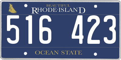 RI license plate 516423