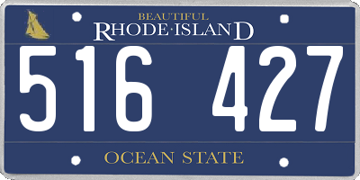 RI license plate 516427