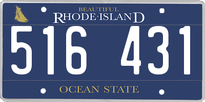 RI license plate 516431