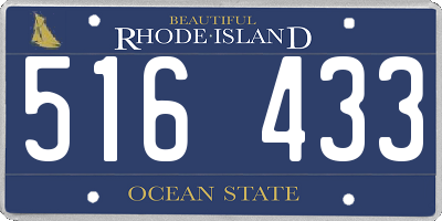 RI license plate 516433