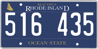 RI license plate 516435