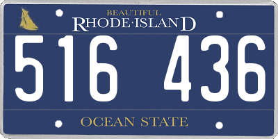 RI license plate 516436