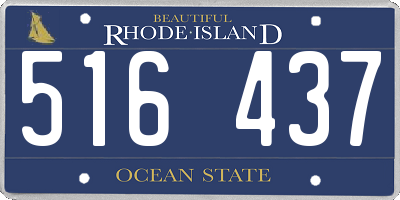 RI license plate 516437