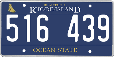 RI license plate 516439
