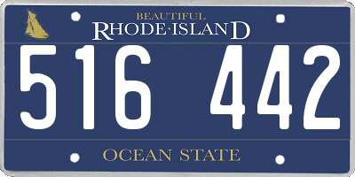 RI license plate 516442