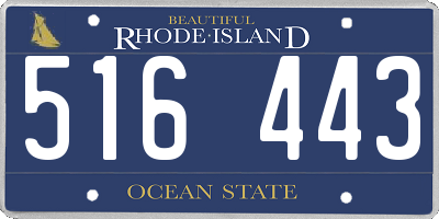 RI license plate 516443