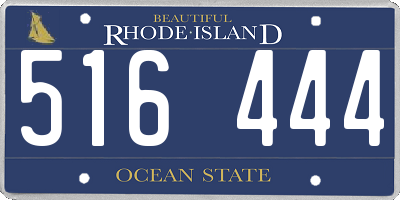 RI license plate 516444