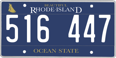 RI license plate 516447