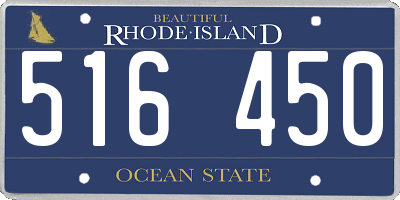 RI license plate 516450