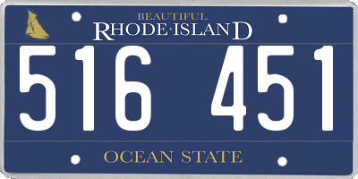 RI license plate 516451
