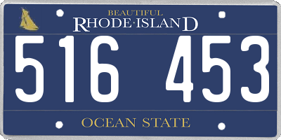 RI license plate 516453