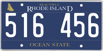 RI license plate 516456