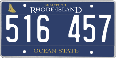 RI license plate 516457