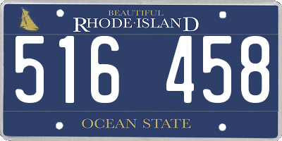 RI license plate 516458