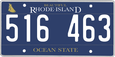 RI license plate 516463