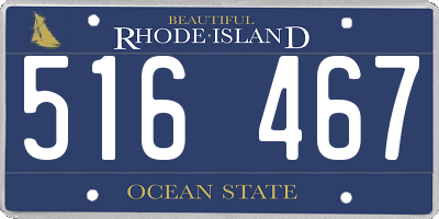 RI license plate 516467