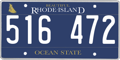 RI license plate 516472
