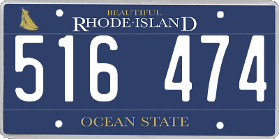RI license plate 516474