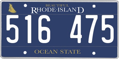 RI license plate 516475