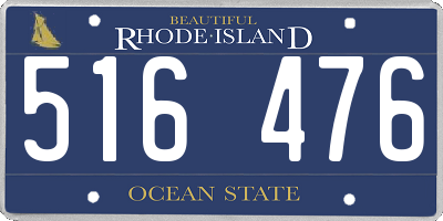 RI license plate 516476