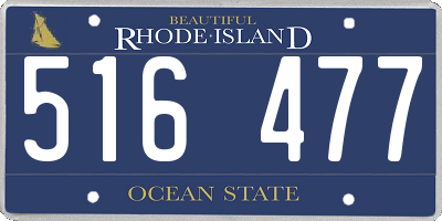 RI license plate 516477