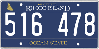 RI license plate 516478
