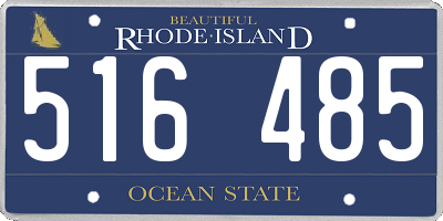 RI license plate 516485