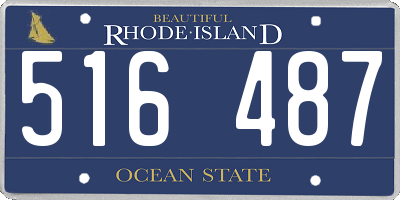 RI license plate 516487
