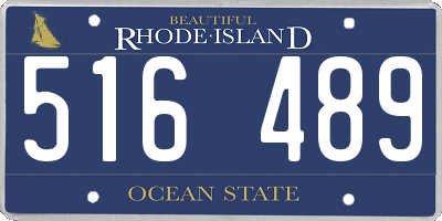 RI license plate 516489
