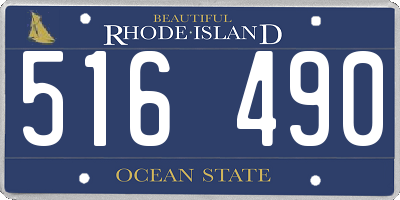 RI license plate 516490