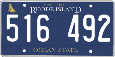 RI license plate 516492