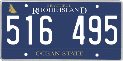 RI license plate 516495