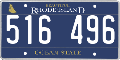 RI license plate 516496