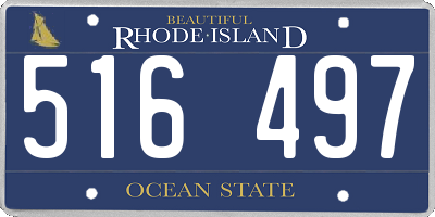 RI license plate 516497