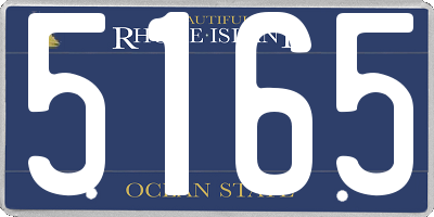 RI license plate 5165