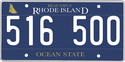 RI license plate 516500