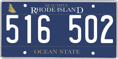 RI license plate 516502