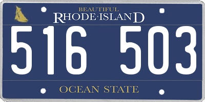 RI license plate 516503