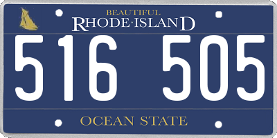 RI license plate 516505