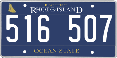 RI license plate 516507