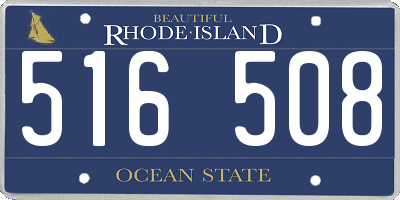 RI license plate 516508