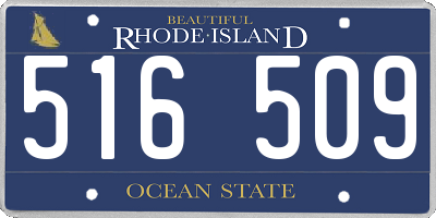 RI license plate 516509