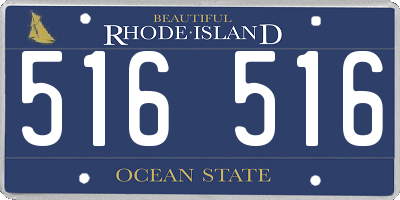 RI license plate 516516