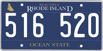 RI license plate 516520