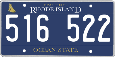 RI license plate 516522
