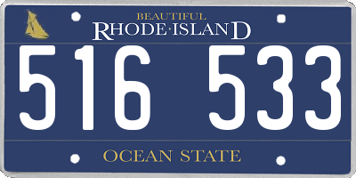 RI license plate 516533