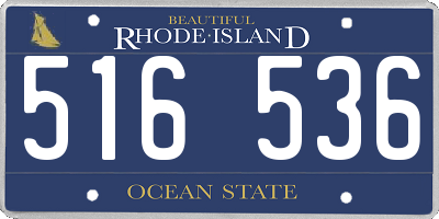 RI license plate 516536