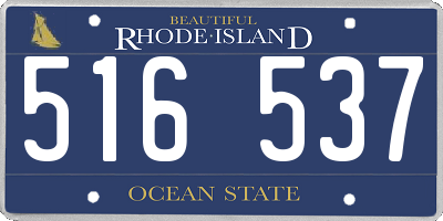 RI license plate 516537