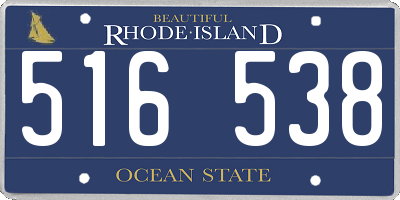 RI license plate 516538